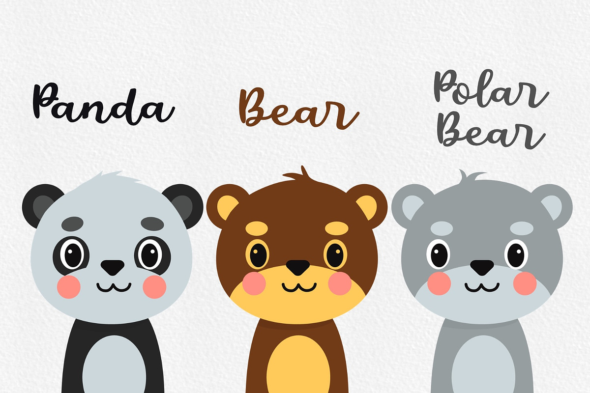 Cute Animals Portrait Illustration 1, an Animal Illustration by Vectorheroes (Photo 4 of 9)
