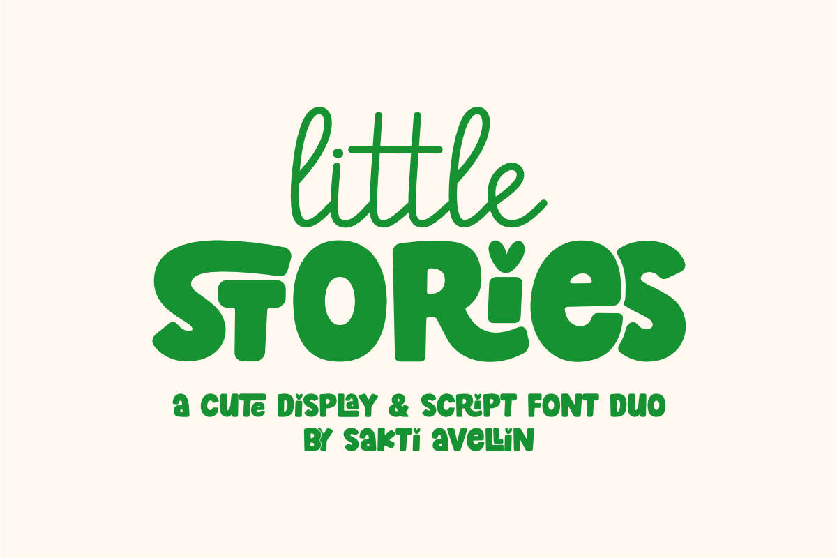 Little Stories - Display Font Duo, a Handwritten Font by SaktiAvellin (Photo 1 of 9)