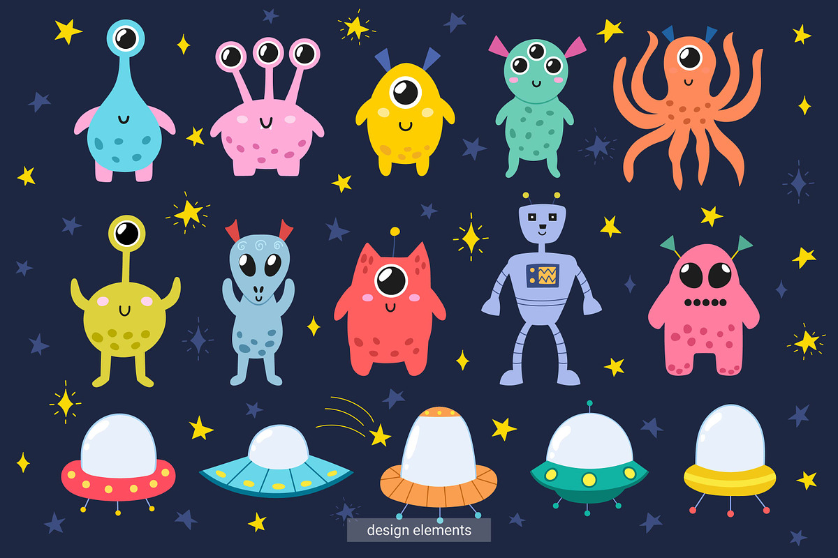 Cute Space Collection, an Animal Illustration by Gulnara Sabirova (Photo 8 of 23)