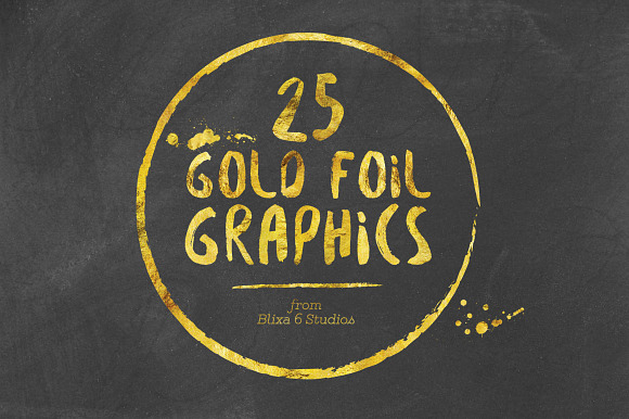 25 Gold Foil Hand Crafted Graphics preview 4