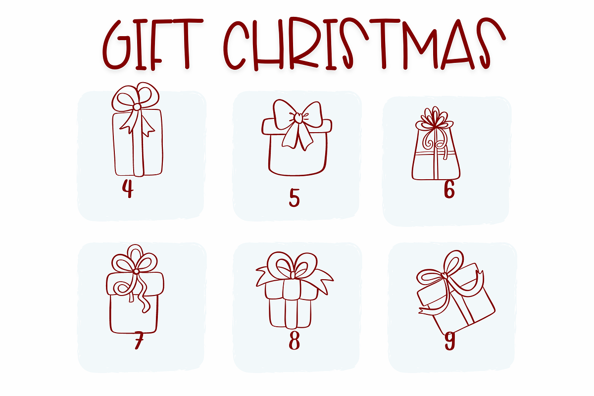 Gift Christmas | Symbols Fonts, a Symbol Font by Sirinart (Photo 7 of 12)