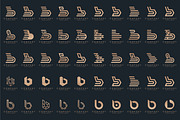 set of letter B logo design vector, a Branding & Logo Template by BARONSTD (Thumbnail 4 of 4)