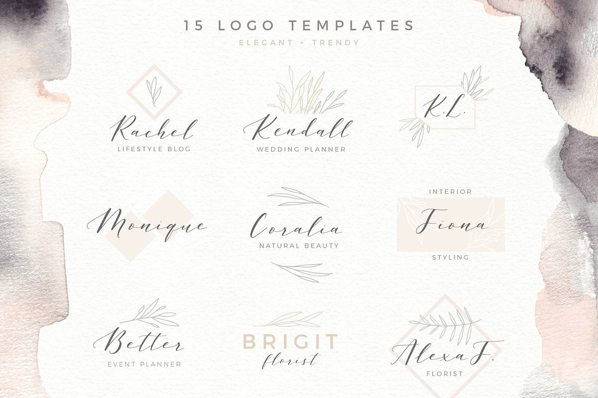 Rather Pale Script, Logos & Clipart preview 4