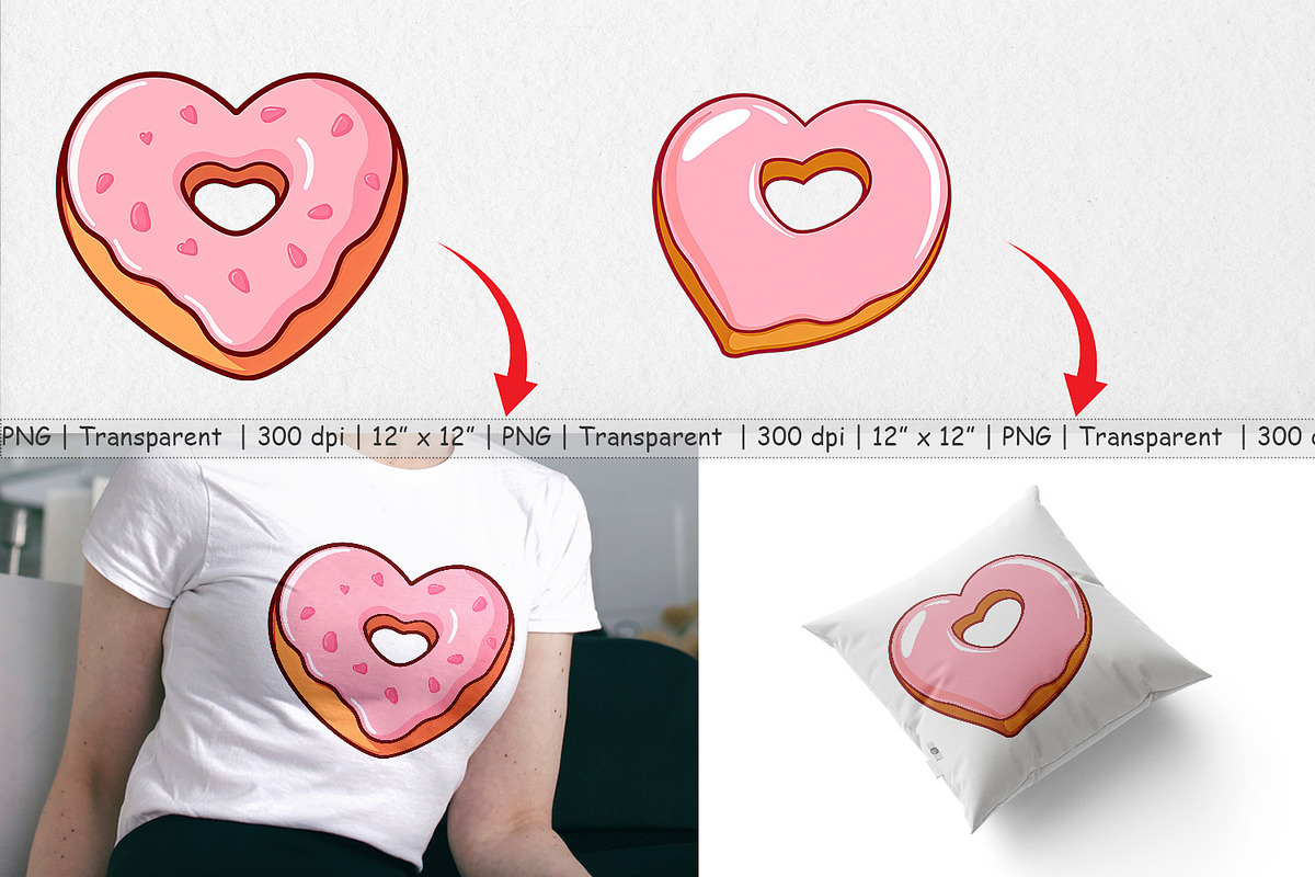 Heart Donut Clipart, a Graphic by Artnoy (Photo 3 of 5)