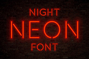 Night Neon SVG Font - Red, a Font by Andrey Yaroslavtsev (Thumbnail 1 of 5)
