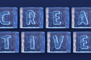 Ice Cube - 3D Color SVG Font, a Font by Deeezy