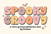 Spooky Groovy - Halloween Font, a Handwritten Font by Keithzo (Thumbnail 1 of 5)