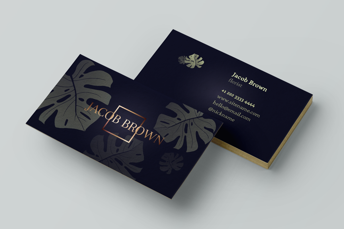 Men's business card with Monstera, a Business Card Template by ARg Design (Photo 4 of 7)