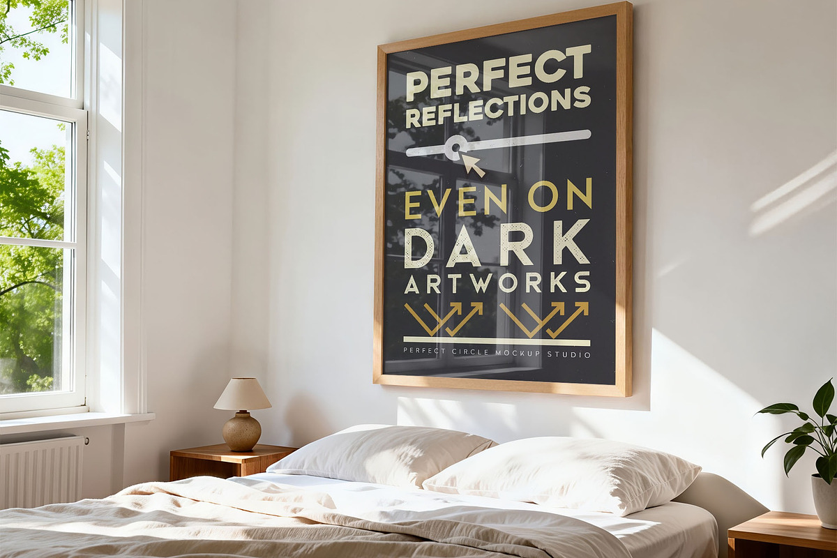 Bedroom ISO Poster Frame Mockup, a Mockup by DesignRocket (Photo 2 of 9)