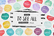 90 Watercolor AI Styles + EXTRAS!, a Layer Style Add-On by Pink Coffie (Thumbnail 2 of 6)