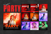 Night club party flyer post template, a Social Media Template by Tanmoy Topu (Thumbnail 1 of 11)