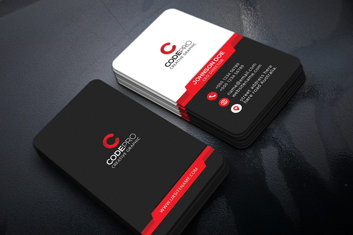 Vertical Business Card, a Business Card Template by Creative_Arts (Photo 2 of 4)