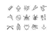 Barbershop Vector Icons Set, an Object Illustration by Tettygreen (Thumbnail 3 of 3)