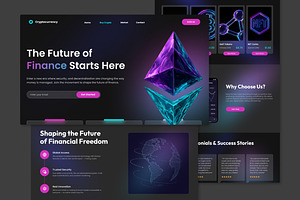 Cryptocurrency Landing Page, a Landing Page Template by Antstheme
