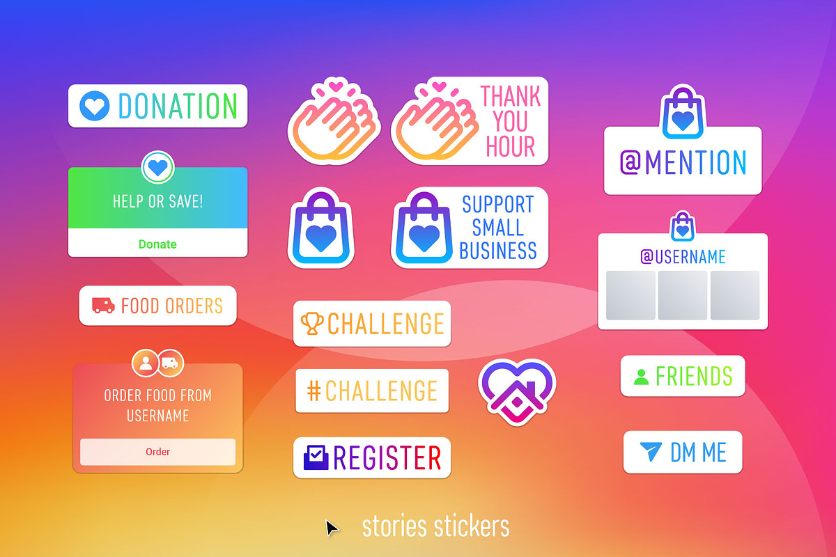 Instagram Stories Stickers, a Social Media Template by karnofff (Photo 4 of 5)