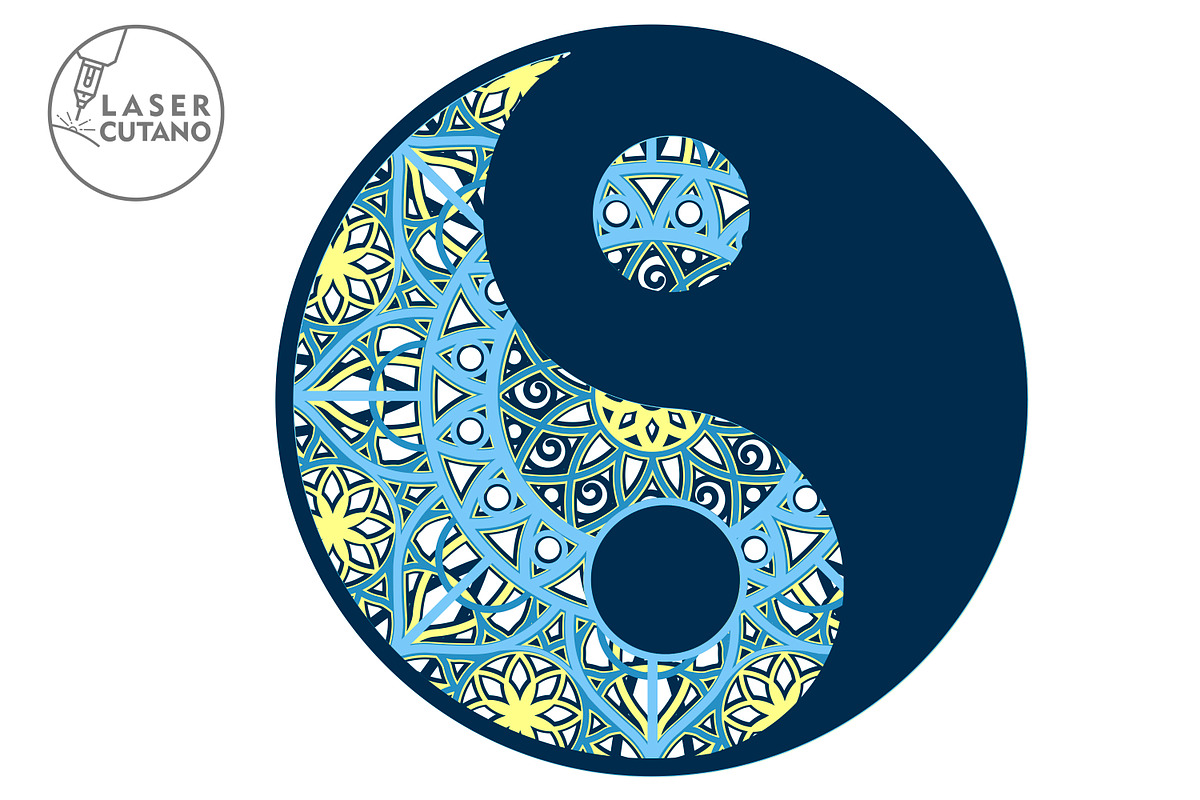 Mandala YIN YANG Multilayer Wall Art, a Design Template by LaserCutano (Photo 5 of 7)
