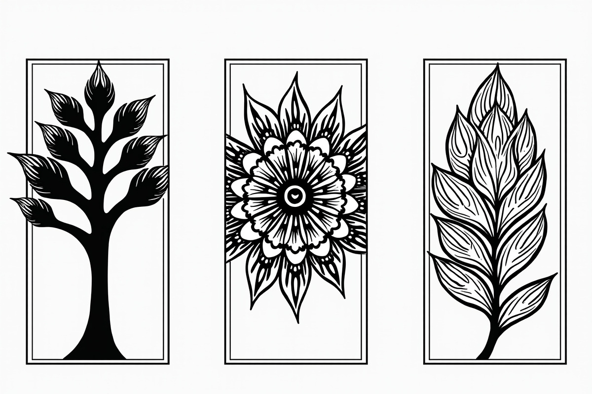 Decorative Tree Floral Tile Pattern, a Decorative Illustration by Artivon (Photo 2 of 6)
