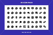 Speech bubbles icons, an Outline Icon by Wencory (Thumbnail 1 of 2)
