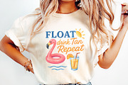 Float Drink Tan Repeat Shirt, an Illustration by SharpMarketplace (Thumbnail 2 of 9)