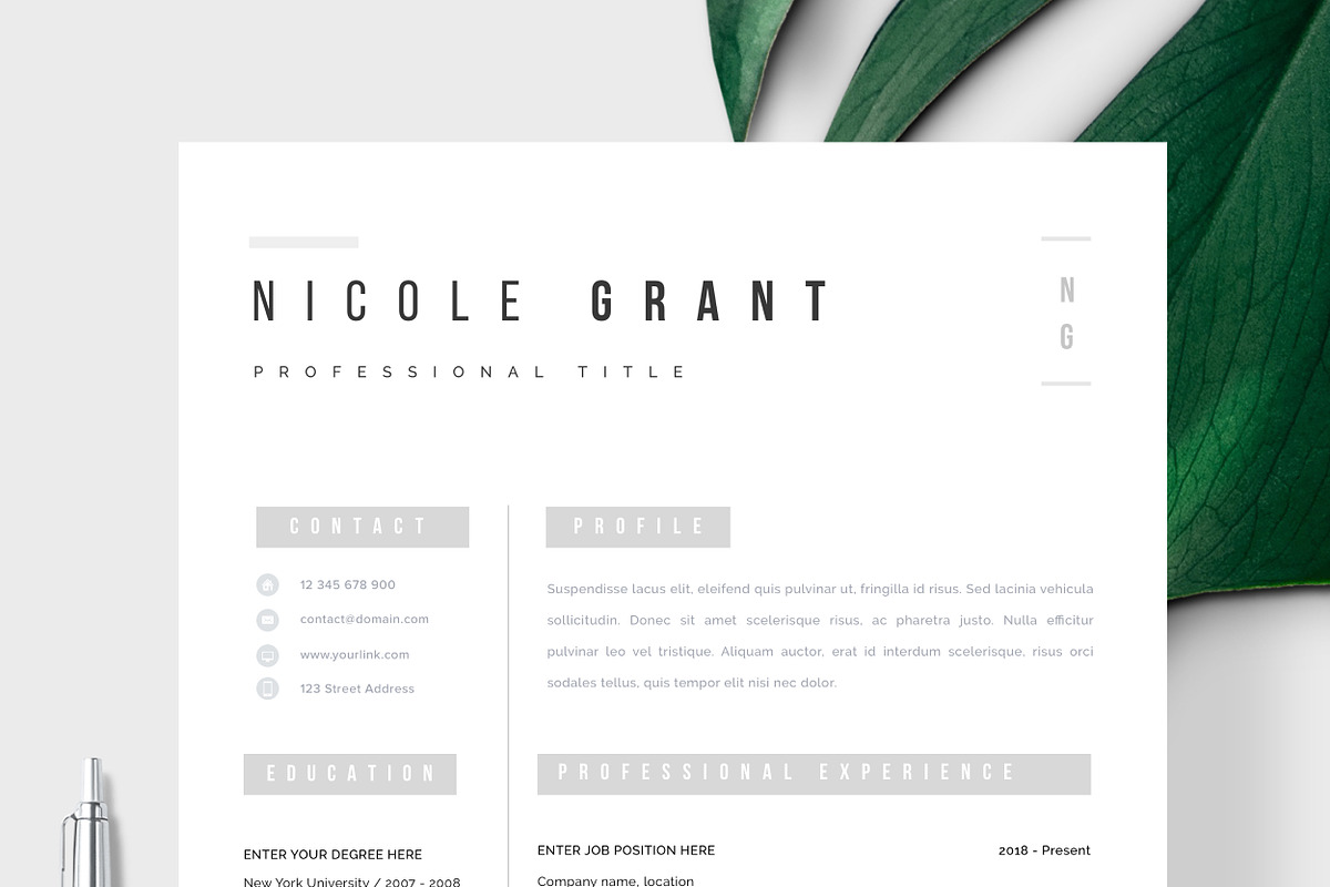 Resume Template for Word & Pages, a Resume Template by Resume Angels (Photo 2 of 10)