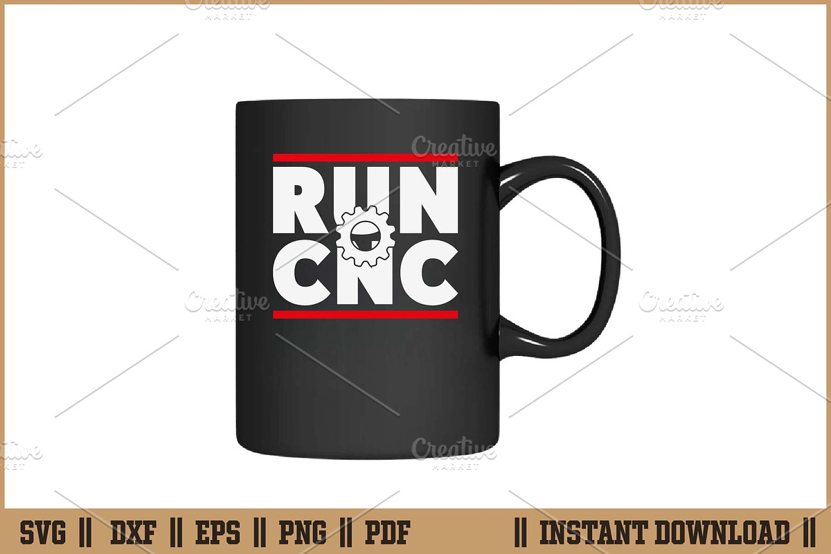 RUN CNC Funny machinist engineer SVG, a Work Illustration by Handy Arts Studio (Photo 3 of 3)