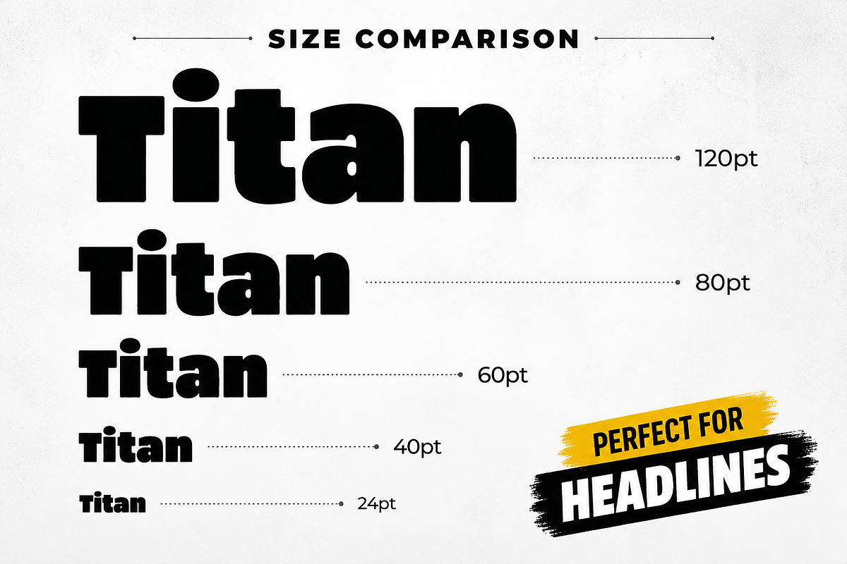 Titan – Bold Display Typeface, a Slab Serif Font by Wow Magic (Photo 3 of 5)