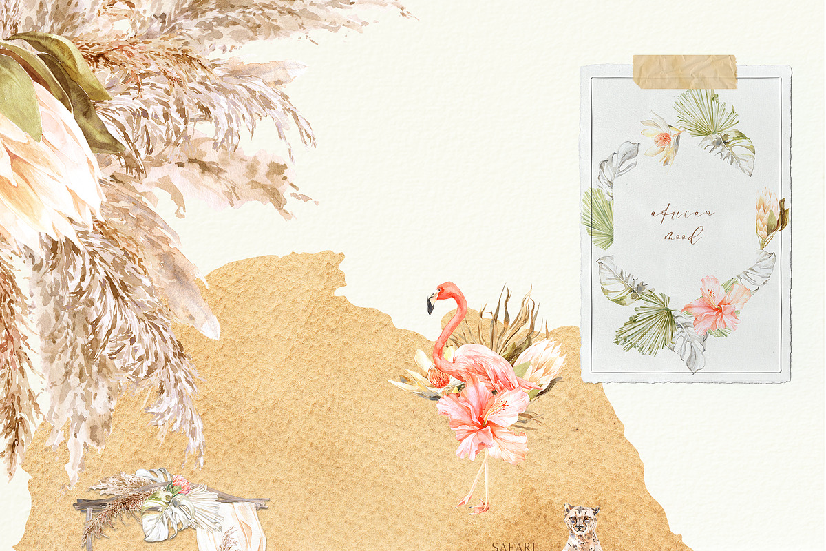 DELICATE AFRICA Watercolor, an Object Graphic by Cat In Colour (Photo 2 of 12)