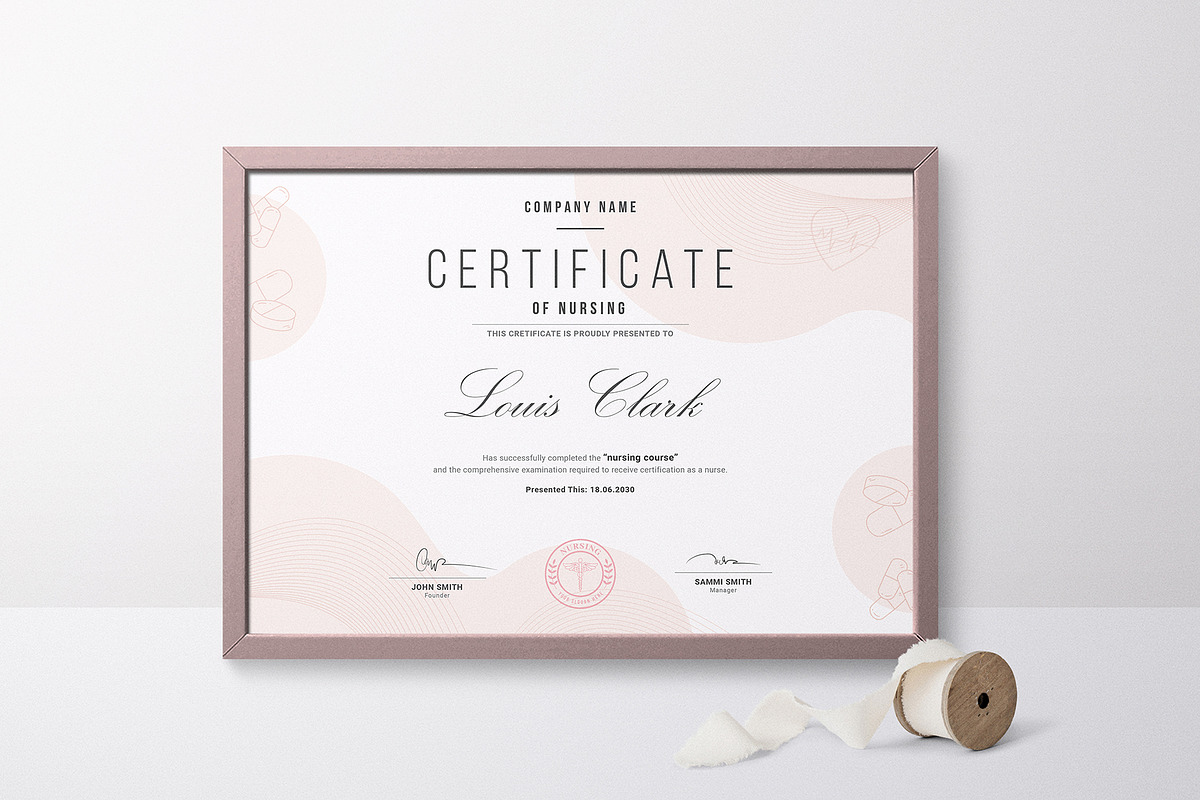 Canva Nursing Training Certificate, a Stationery Template by DesignDevisers (Photo 4 of 10)