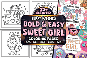 Bold Easy Sweet Girl Coloring Pages, a Seasonal Illustration by Craftsbeefy (Thumbnail 1 of 4)