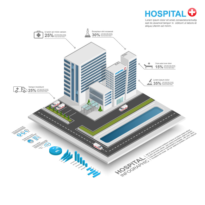 Hospital infographic, a Healthcare Illustration by S_design
