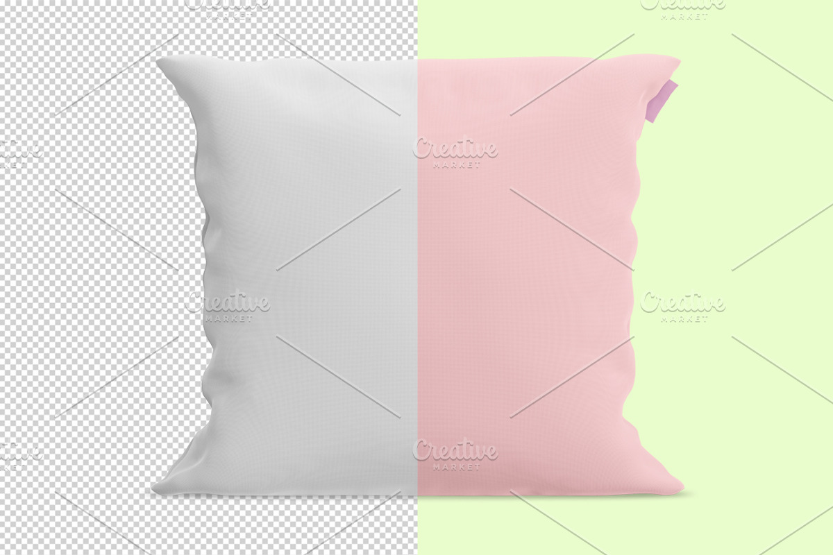 Square pillow mockup. Product mockup, a Mockup by NatalyaZelenova (Photo 3 of 5)