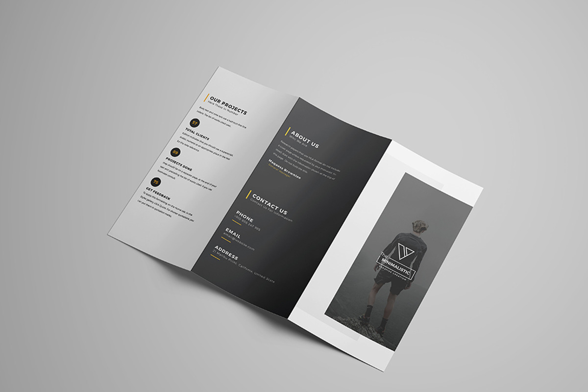 Minimalistic Tri-fold Brochure, a Brochure Template by TheFeture (Photo 9 of 9)