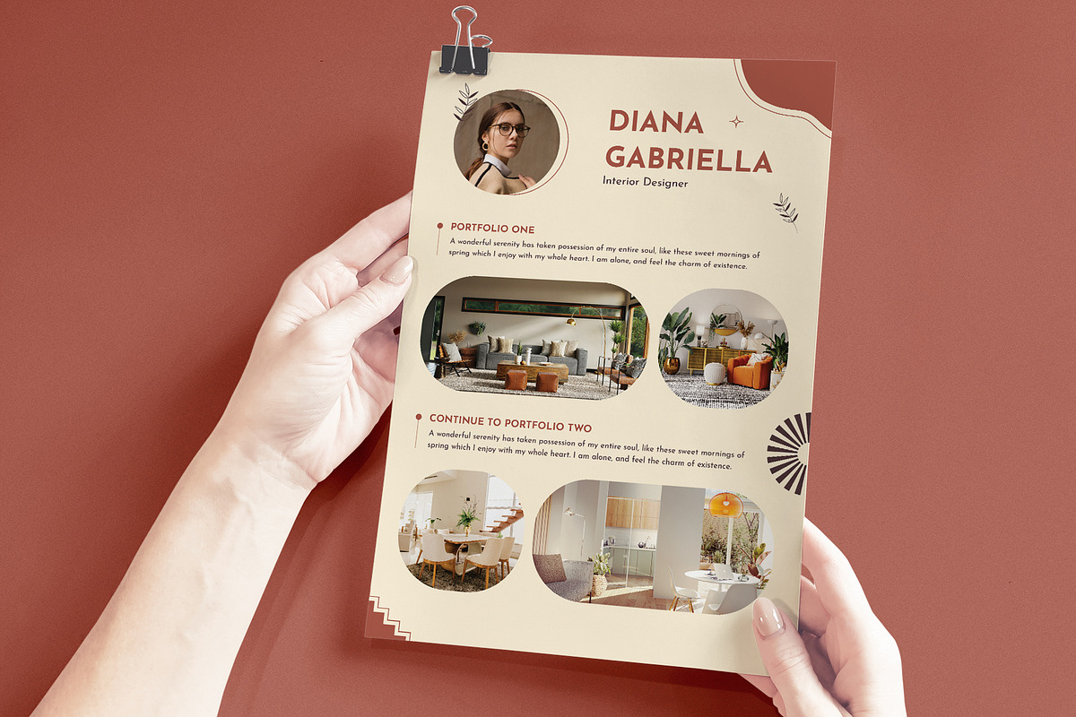Boho CV Resume Template, a Resume Template by Neermana (Photo 5 of 5)