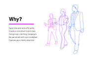 Business people single line drawings, a Person Illustration by ToonPlanet Vector Assets (Thumbnail 4 of 12)