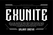 VB Exunite - Futuristic Font, a Serif Font by VALIANTBROTHA (Thumbnail 1 of 9)
