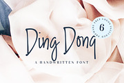 Ding Dong Handwritten Font + Logos, a Script Font by VladCristea (Thumbnail 1 of 9)