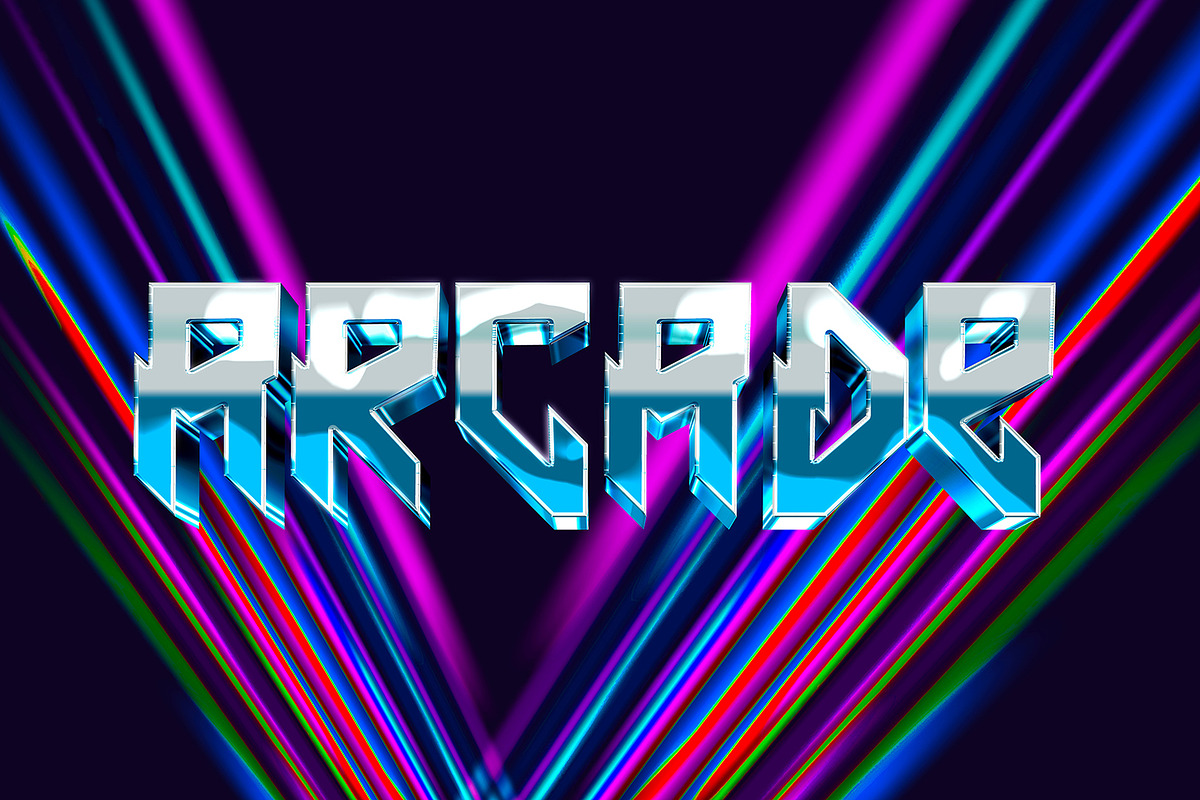 80s Text and Logo Effects, a Layer Style Add-On by MahmoudWally (Photo 4 of 12)