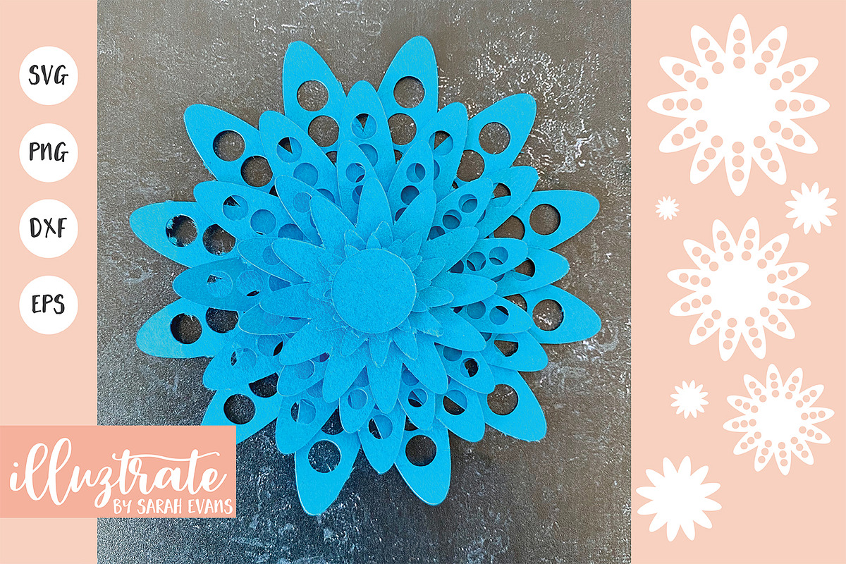 Paper Cutting Flowers SVG Bundle, an Illustration by illuztrate (Photo 11 of 11)