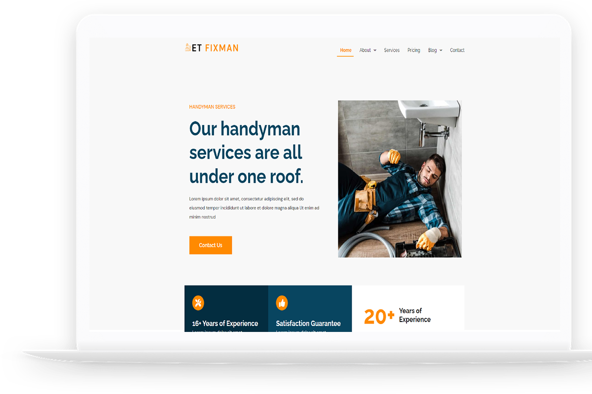 ET Fixman -Handyman Service WP Theme, a WordPress Template by LTheme (Photo 2 of 2)