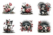 Whimsical spring clipart, an Illustration by SinaCreation (Thumbnail 4 of 11)