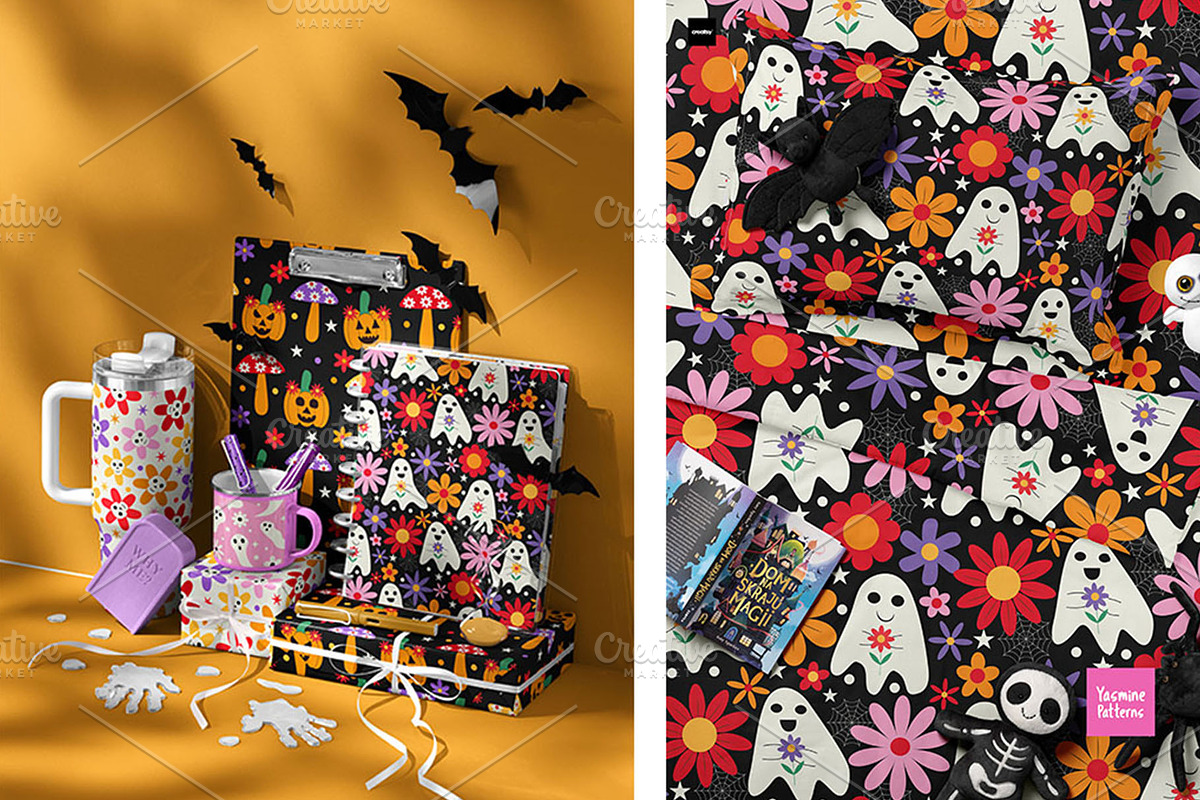 Groovy Halloween Patterns Collection, a Pattern Graphic by Yasmine Patterns (Photo 3 of 7)