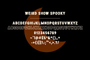 Weird Show, a Font by Midnight Grim (Thumbnail 7 of 8)