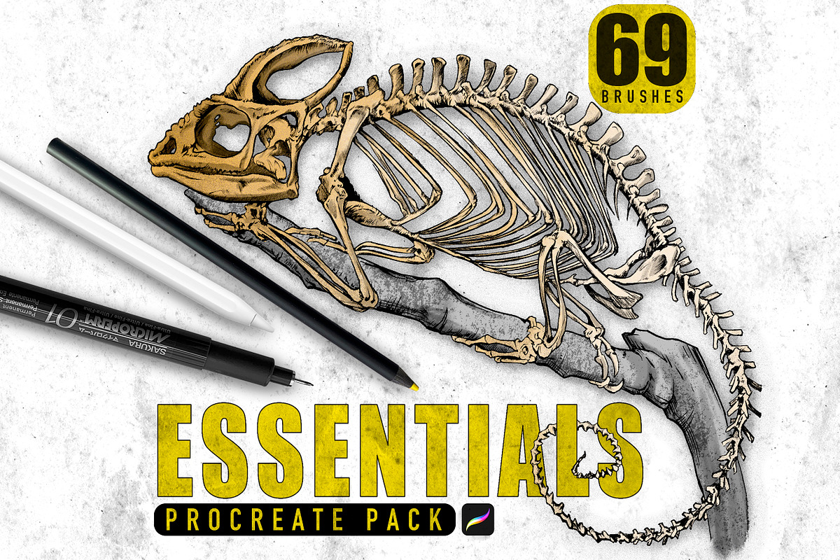 Procreate Essential Brush Set, a Brush Add-On by Nuclear Brushes (Photo 1 of 10)