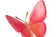 Cute 3D Butterflies icons, an Animal 3D Model by Hannet (Thumbnail 6 of 9)