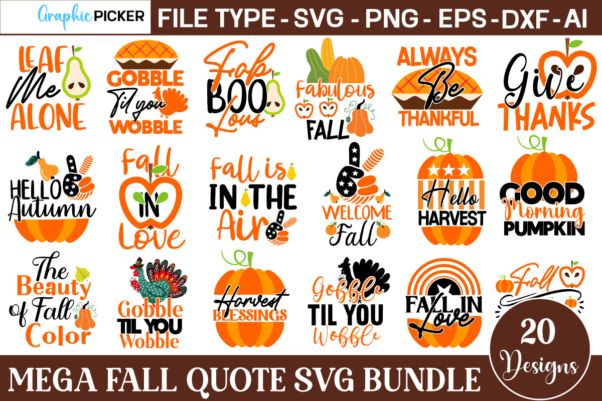 Fall Mega Bundle, Autumn Big Bundle, an Object Graphic by GraphicPicker (Photo 5 of 5)
