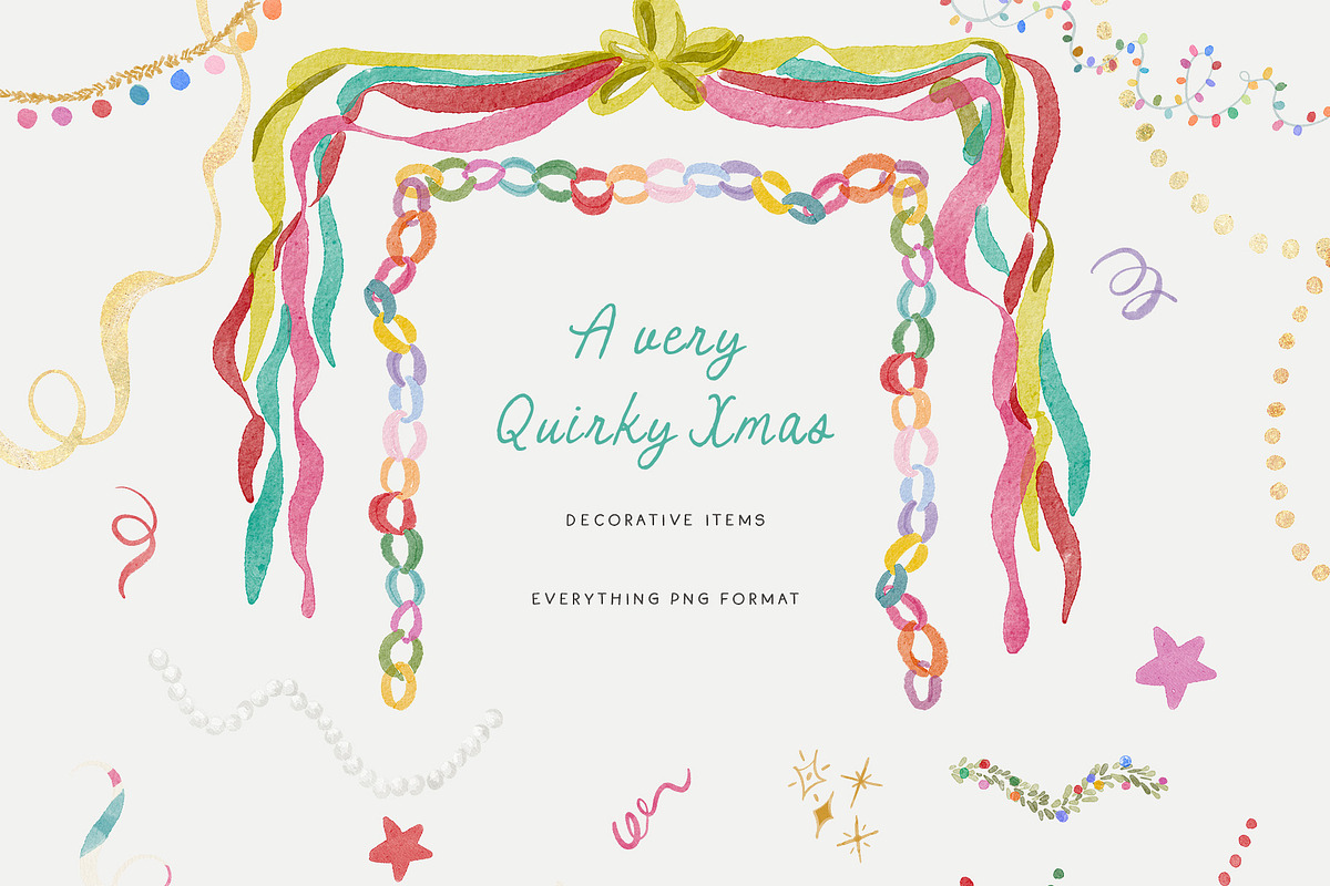 Watercolor christmas quirky holiday, an Object Graphic by Grace Noboa Illustrations (Photo 17 of 20)