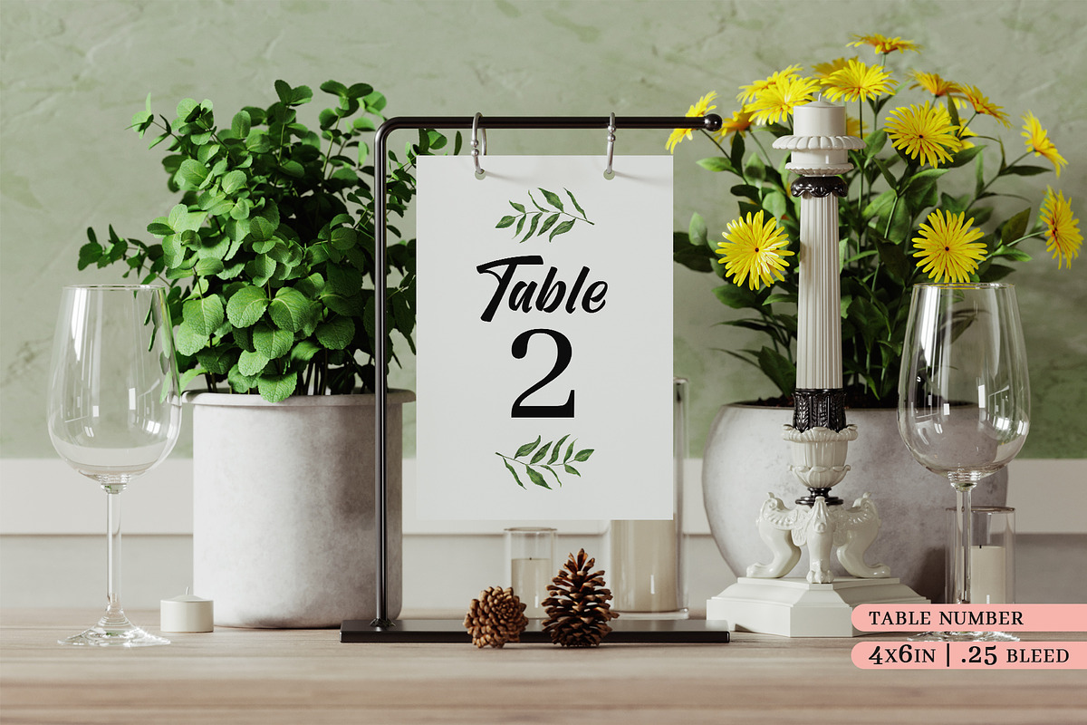 Greenery wedding Invitation Suite, an Invitation Template by Beyond Muse (Photo 9 of 10)