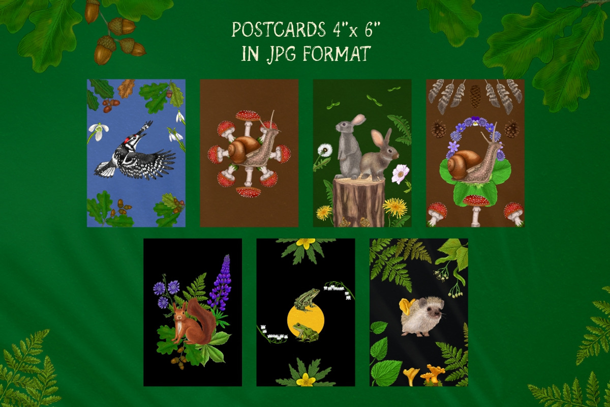 Forest Sketchbook illustrations, an Object Graphic by Fat Hamster (Photo 5 of 17)