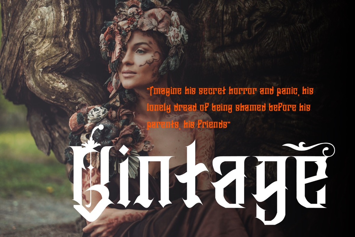 Zeularys - Decorative Blackletter, a Blackletter Font by Dhabee (Photo 10 of 16)