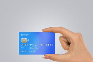 Realistic Credit/Debit Card Mockup